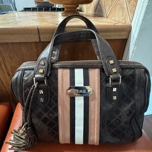 Brown Quilted Leather Handbag